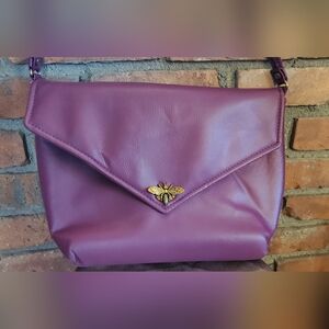 Custom vegan leather envelope shoulder bag